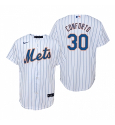 Men's Nike New York Mets #30 Michael Conforto White Home Stitched Baseball Jersey