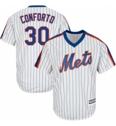 Youth Majestic New York Mets #30 Michael Conforto Replica White Alternate Cool Base MLB Jersey