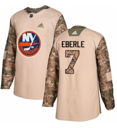 Men's Adidas New York Islanders #7 Jordan Eberle Authentic Camo Veterans Day Practice NHL Jersey
