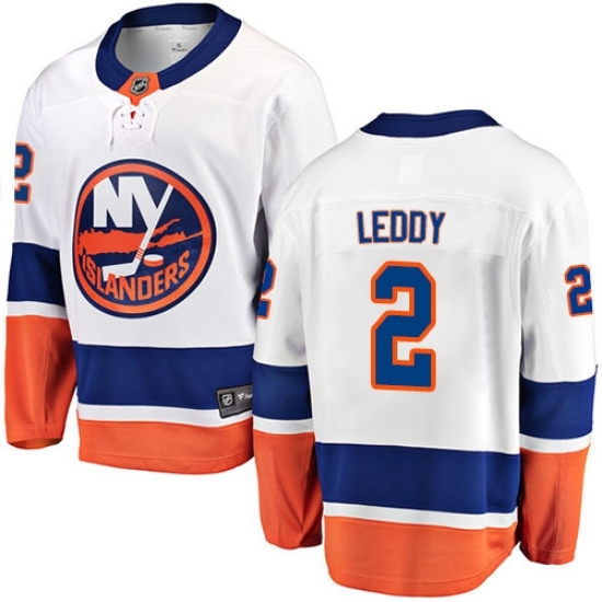 Men's New York Islanders #2 Nick Leddy Fanatics Branded White Away Breakaway NHL Jersey Men's New York Islanders #2 Nick Leddy Fanatics Branded White Away Breakaway NHL Jersey