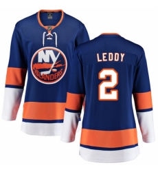 Women's New York Islanders #2 Nick Leddy Fanatics Branded Royal Blue Home Breakaway NHL Jersey