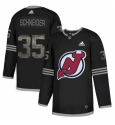 Men's Adidas New Jersey Devils #35 Cory Schneider Black Authentic Classic Stitched NHL Jersey