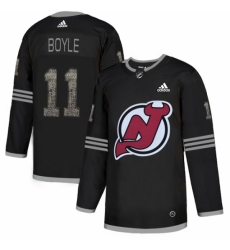 Men's Adidas New Jersey Devils #11 Brian Boyle Black Authentic Classic Stitched NHL Jersey