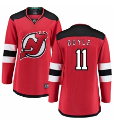 Women's New Jersey Devils #11 Brian Boyle Fanatics Branded Red Home Breakaway NHL Jersey