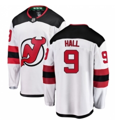 Men's New Jersey Devils #9 Taylor Hall Fanatics Branded White Away Breakaway NHL Jersey