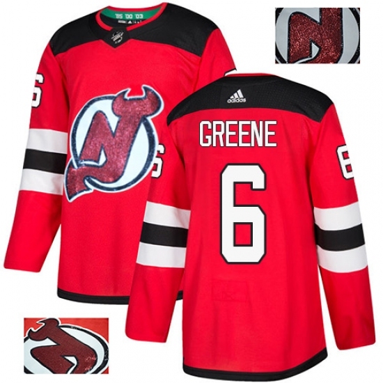 Men's Adidas New Jersey Devils #6 Andy Greene Authentic Red Fashion Gold NHL Jersey Men's Adidas New Jersey Devils #6 Andy Greene Authentic Red Fashion Gold NHL Jersey