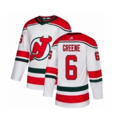 Men's Adidas New Jersey Devils #6 Andy Greene Authentic White Alternate NHL Jersey