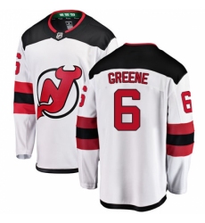 Men's New Jersey Devils #6 Andy Greene Fanatics Branded White Away Breakaway NHL Jersey