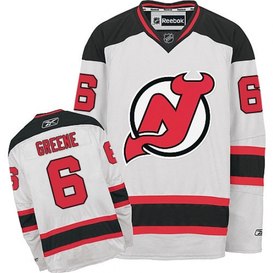 Men's Reebok New Jersey Devils #6 Andy Greene Authentic White Away NHL Jersey Men's Reebok New Jersey Devils #6 Andy Greene Authentic White Away NHL Jersey