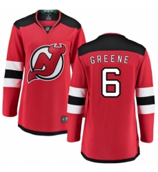 Women's New Jersey Devils #6 Andy Greene Fanatics Branded Red Home Breakaway NHL Jersey