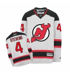 Men's Reebok New Jersey Devils #4 Scott Stevens Authentic White Away NHL Jersey