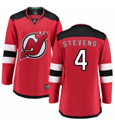 Women's New Jersey Devils #4 Scott Stevens Fanatics Branded Red Home Breakaway NHL Jersey