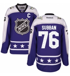 Men's Adidas Nashville Predators #76 P.K Subban Authentic Black 2018 All-Star Central Division NHL Jersey