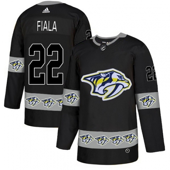 Men's Adidas Nashville Predators #22 Kevin Fiala Authentic Black Team Logo Fashion NHL Jersey Men's Adidas Nashville Predators #22 Kevin Fiala Authentic Black Team Logo Fashion NHL Jersey