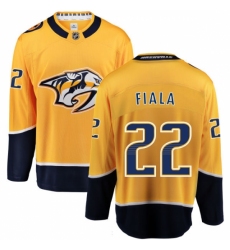 Men's Nashville Predators #22 Kevin Fiala Fanatics Branded Gold Home Breakaway NHL Jersey