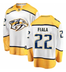 Men's Nashville Predators #22 Kevin Fiala Fanatics Branded White Away Breakaway NHL Jersey