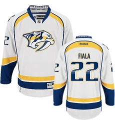 Men's Reebok Nashville Predators #22 Kevin Fiala Authentic White Away NHL Jersey