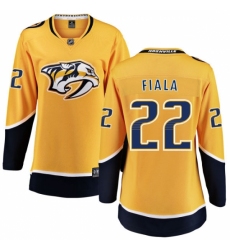 Women's Nashville Predators #22 Kevin Fiala Fanatics Branded Gold Home Breakaway NHL Jersey