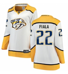 Women's Nashville Predators #22 Kevin Fiala Fanatics Branded White Away Breakaway NHL Jersey