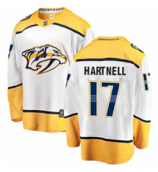 Men's Nashville Predators #17 Scott Hartnell Fanatics Branded White Away Breakaway NHL Jersey