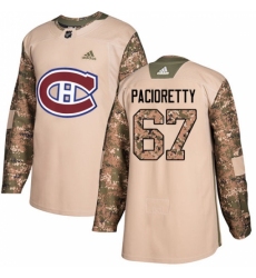Men's Adidas Montreal Canadiens #67 Max Pacioretty Authentic Camo Veterans Day Practice NHL Jersey