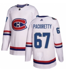 Men's Adidas Montreal Canadiens #67 Max Pacioretty Authentic White 2017 100 Classic NHL Jersey