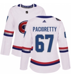 Women's Adidas Montreal Canadiens #67 Max Pacioretty Authentic White 2017 100 Classic NHL Jersey