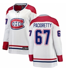 Women's Montreal Canadiens #67 Max Pacioretty Authentic White Away Fanatics Branded Breakaway NHL Jersey