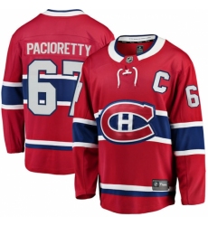 Youth Montreal Canadiens #67 Max Pacioretty Authentic Red Home Fanatics Branded Breakaway NHL Jersey