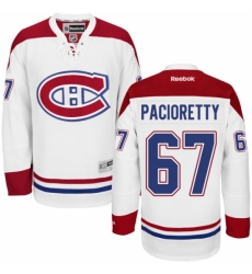 Youth Reebok Montreal Canadiens #67 Max Pacioretty Authentic White Away NHL Jersey