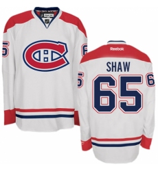 Women's Reebok Montreal Canadiens #65 Andrew Shaw Authentic White Away NHL Jersey