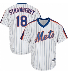 Youth Majestic New York Mets #18 Darryl Strawberry Replica White Alternate Cool Base MLB Jersey