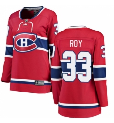 Women's Montreal Canadiens #33 Patrick Roy Authentic Red Home Fanatics Branded Breakaway NHL Jersey