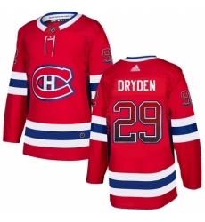 Men's Adidas Montreal Canadiens #29 Ken Dryden Authentic Red Drift Fashion NHL Jersey