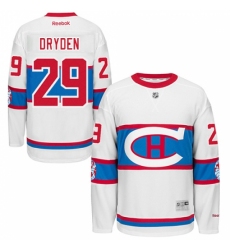 Men's Reebok Montreal Canadiens #29 Ken Dryden Authentic White 2016 Winter Classic NHL Jersey