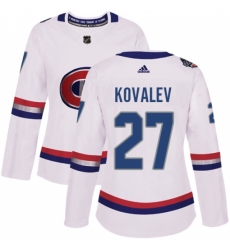Women's Adidas Montreal Canadiens #27 Alexei Kovalev Authentic White 2017 100 Classic NHL Jersey