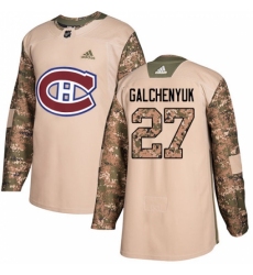 Men's Adidas Montreal Canadiens #27 Alex Galchenyuk Authentic Camo Veterans Day Practice NHL Jersey