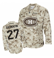 Men's Reebok Montreal Canadiens #27 Alex Galchenyuk Authentic Camouflage NHL Jersey