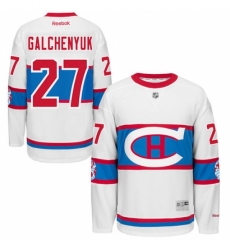 Men's Reebok Montreal Canadiens #27 Alex Galchenyuk Premier White 2016 Winter Classic NHL Jersey