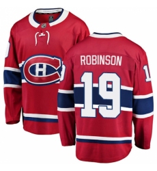 Youth Montreal Canadiens #19 Larry Robinson Authentic Red Home Fanatics Branded Breakaway NHL Jersey