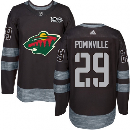 Adidas Minnesota Wild #29 Jason Pominville Black 1917-2017 100th Anniversary Stitched NHL Jersey Adidas Minnesota Wild #29 Jason Pominville Black 1917-2017 100th Anniversary Stitched NHL Jersey