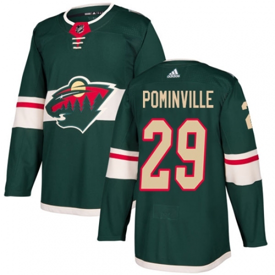 Men's Adidas Minnesota Wild #29 Jason Pominville Green Home Authentic Stitched NHL Jersey Men's Adidas Minnesota Wild #29 Jason Pominville Green Home Authentic Stitched NHL Jersey
