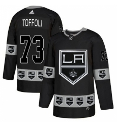 Men's Adidas Los Angeles Kings #73 Tyler Toffoli Authentic Black Team Logo Fashion NHL Jersey