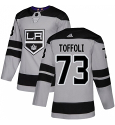Men's Adidas Los Angeles Kings #73 Tyler Toffoli Premier Gray Alternate NHL Jersey