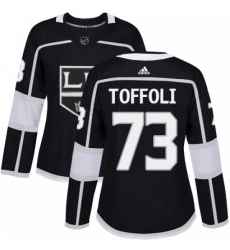 Women's Adidas Los Angeles Kings #73 Tyler Toffoli Authentic Black Home NHL Jersey