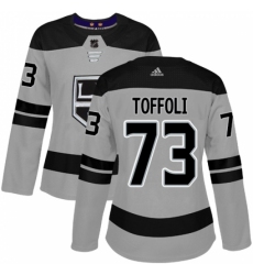 Women's Adidas Los Angeles Kings #73 Tyler Toffoli Authentic Gray Alternate NHL Jersey