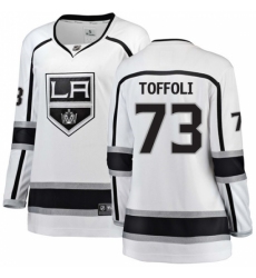 Women's Los Angeles Kings #73 Tyler Toffoli Authentic White Away Fanatics Branded Breakaway NHL Jersey