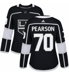 Women's Adidas Los Angeles Kings #70 Tanner Pearson Authentic Black Home NHL Jersey