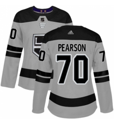 Women's Adidas Los Angeles Kings #70 Tanner Pearson Authentic Gray Alternate NHL Jersey