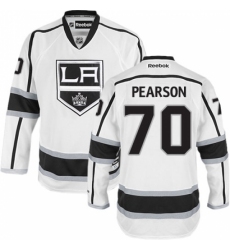 Women's Reebok Los Angeles Kings #70 Tanner Pearson Authentic White Away NHL Jersey